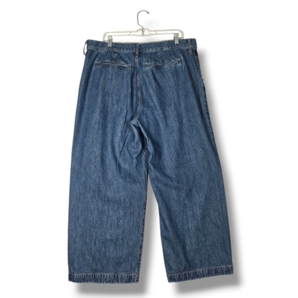 Madewell Baggy Straight Jean size 33 Pleats Wide Leg High Rise Trouser Pockets - Picture 12 of 16